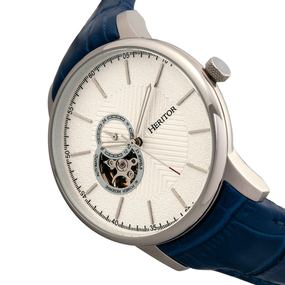 NWT Men's Automatic Blue Leather Watch